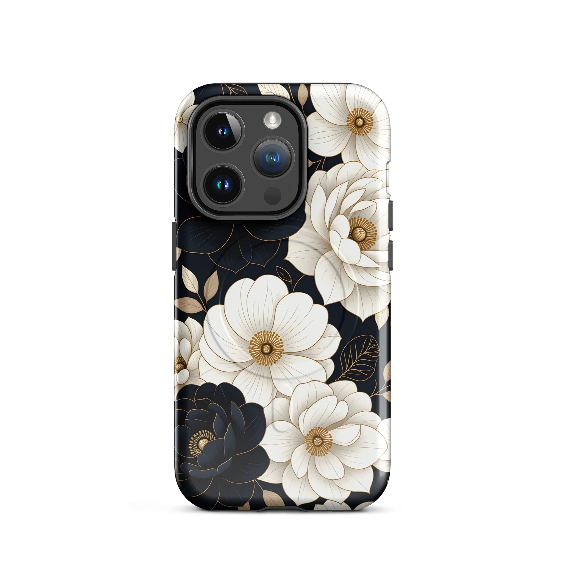 Black & Gold Floral MagSafe Tough Case product image (19)