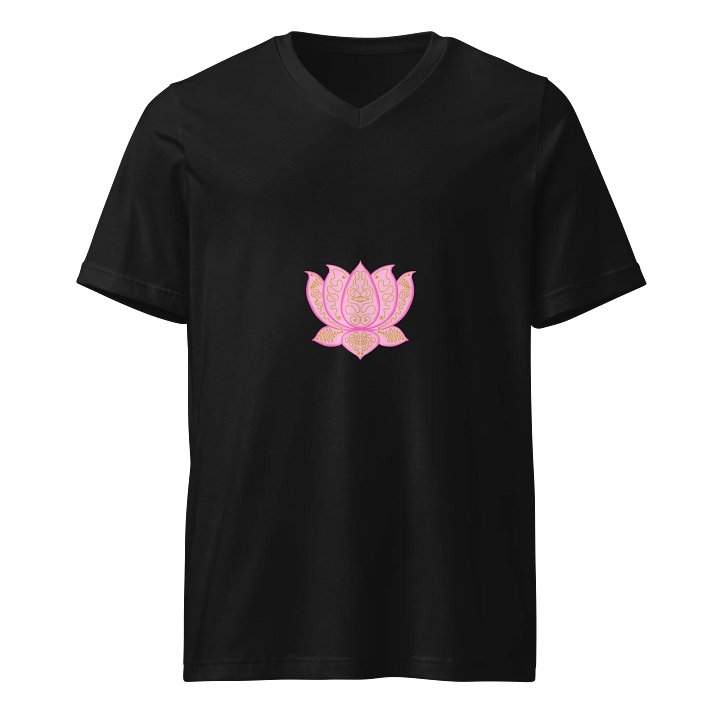 Golden Lotus V-Neck Tee product image (1)
