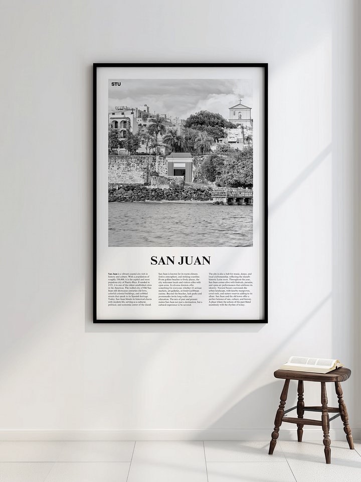 San Juan 01 Newspaper Poster | Framed product image (2)