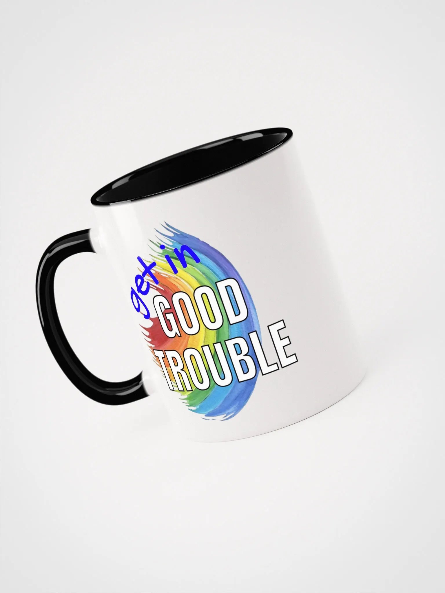 Good Trouble, Accent Mug 11 oz, Blue or Black product image (6)