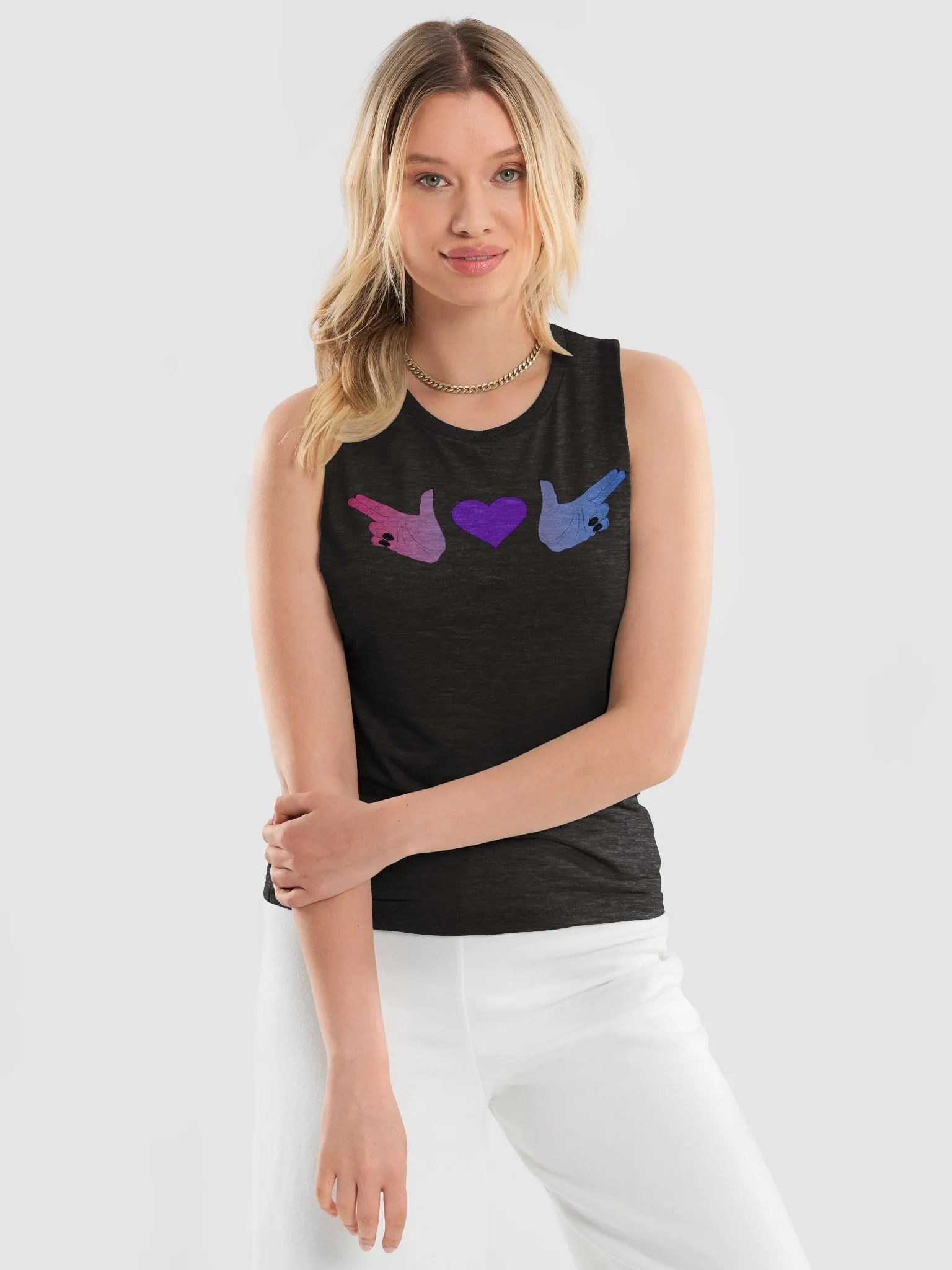 Finger Guns (bi flag) Tank Top W product image (3)