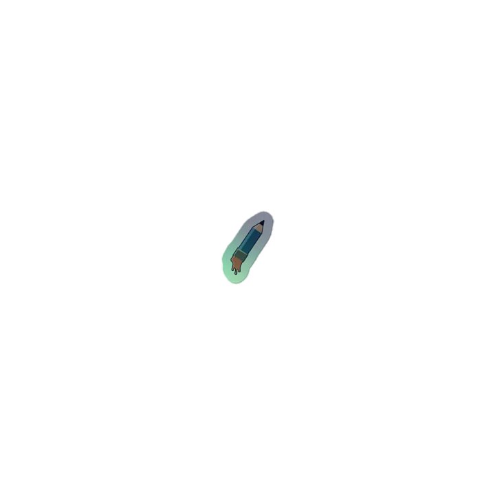 Melted Holographic Pencil Kiss-Cut Stickers product image (1)