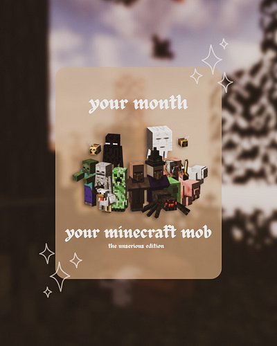 Your month, your Minecraft mob! (unserious edition) 😌

#minecraft #memes #trending #fyp #gaming
