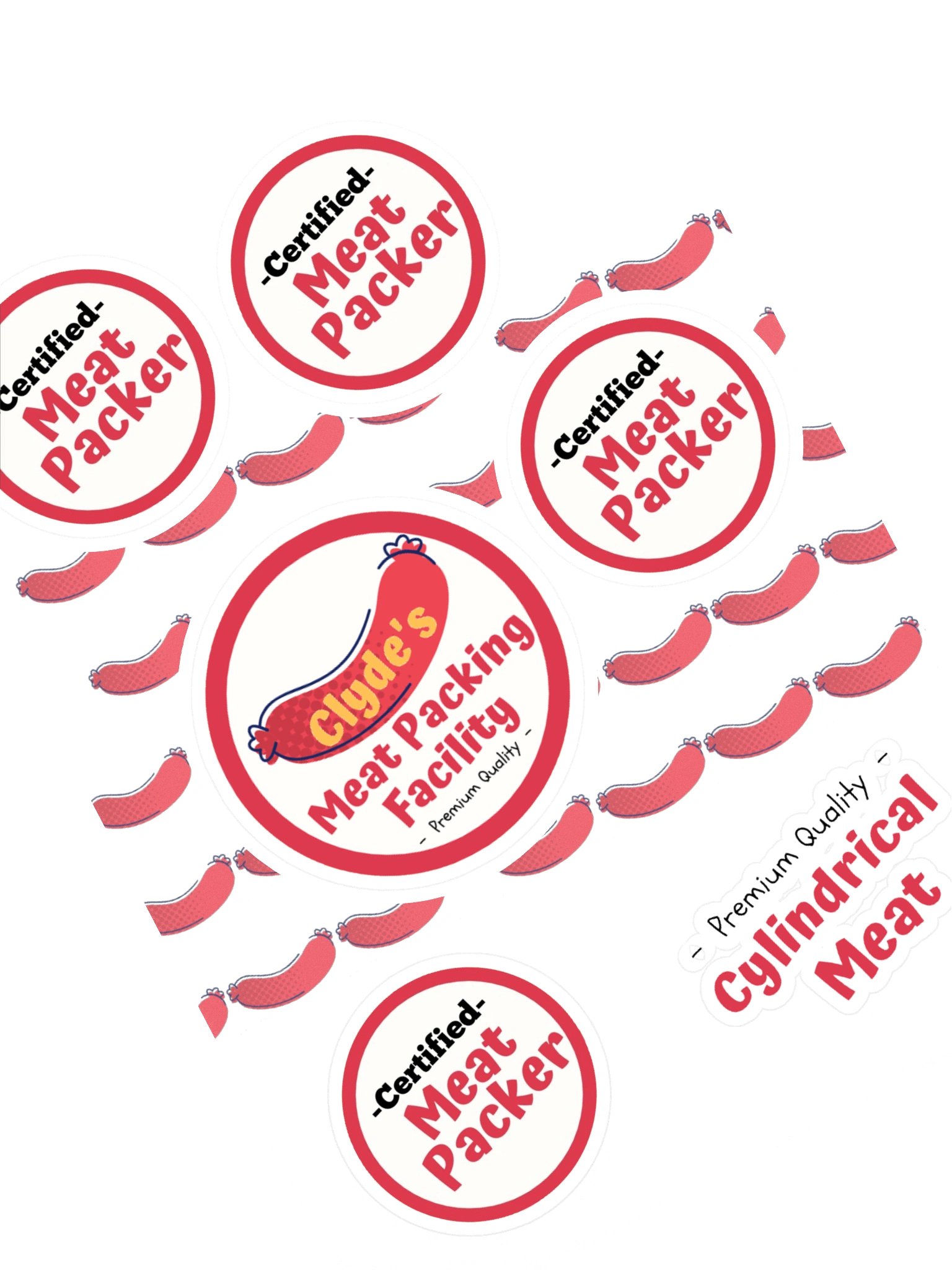 Clyde's Meat Packing Facilty | Kiss Cut Sticker Sheet with Custom Background product image (1)