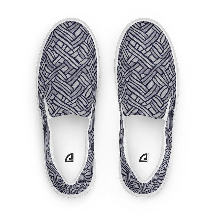 Grey Rectangles Canvas Shoes product image (1)
