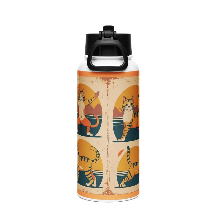 Zen Cats Stainless Steel Water Bottle product image (2)