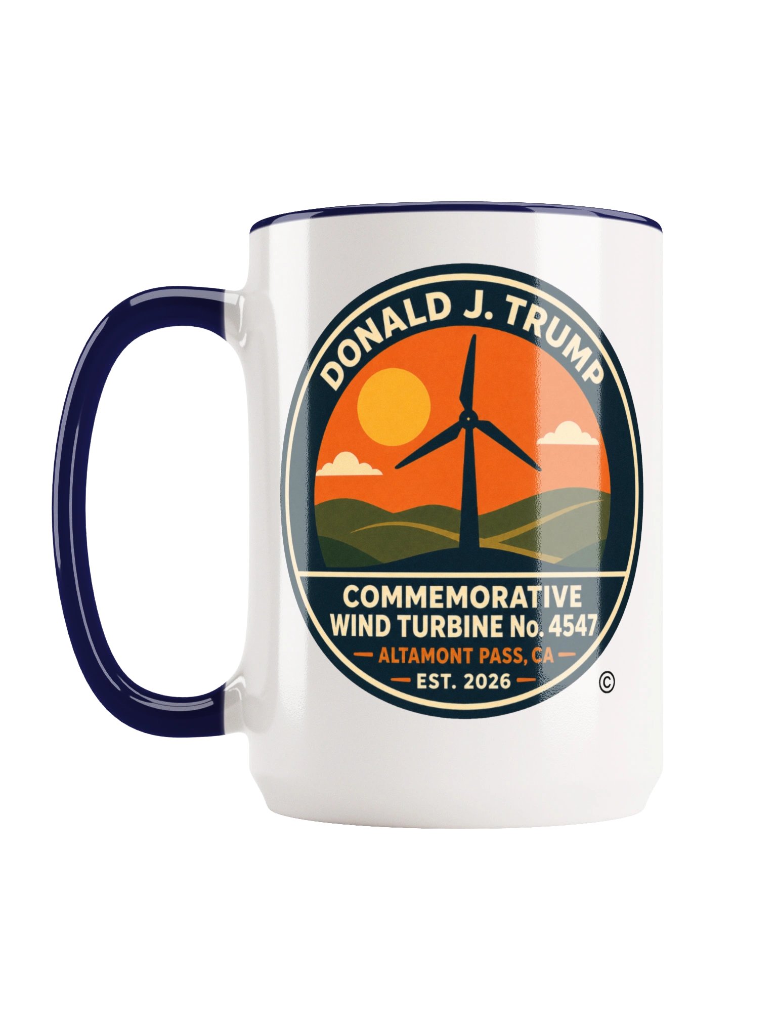 Official 15 oz Souvenir Mug - Donald J. Trump Commemorative Wind Turbine No. 4547™ product image (2)