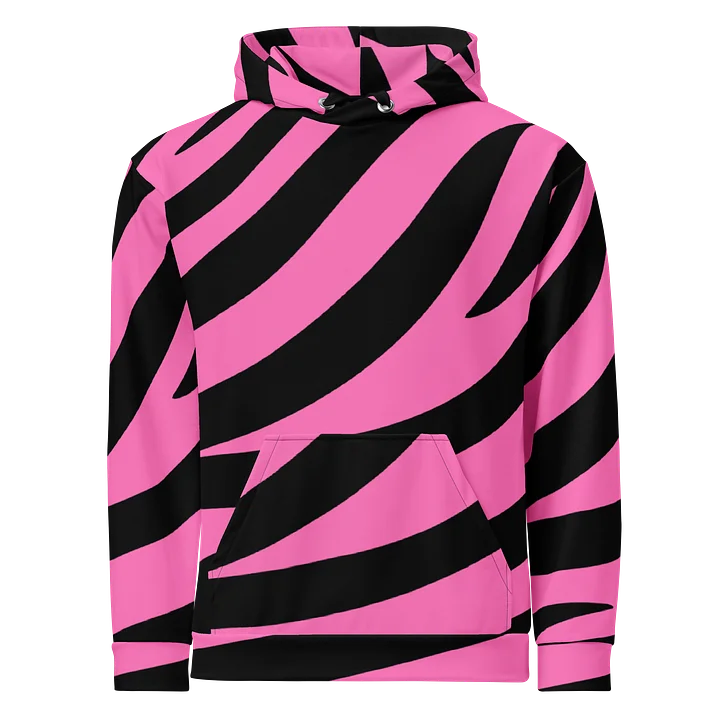 Zebra Print Hoodie – Pink Black product image (1)