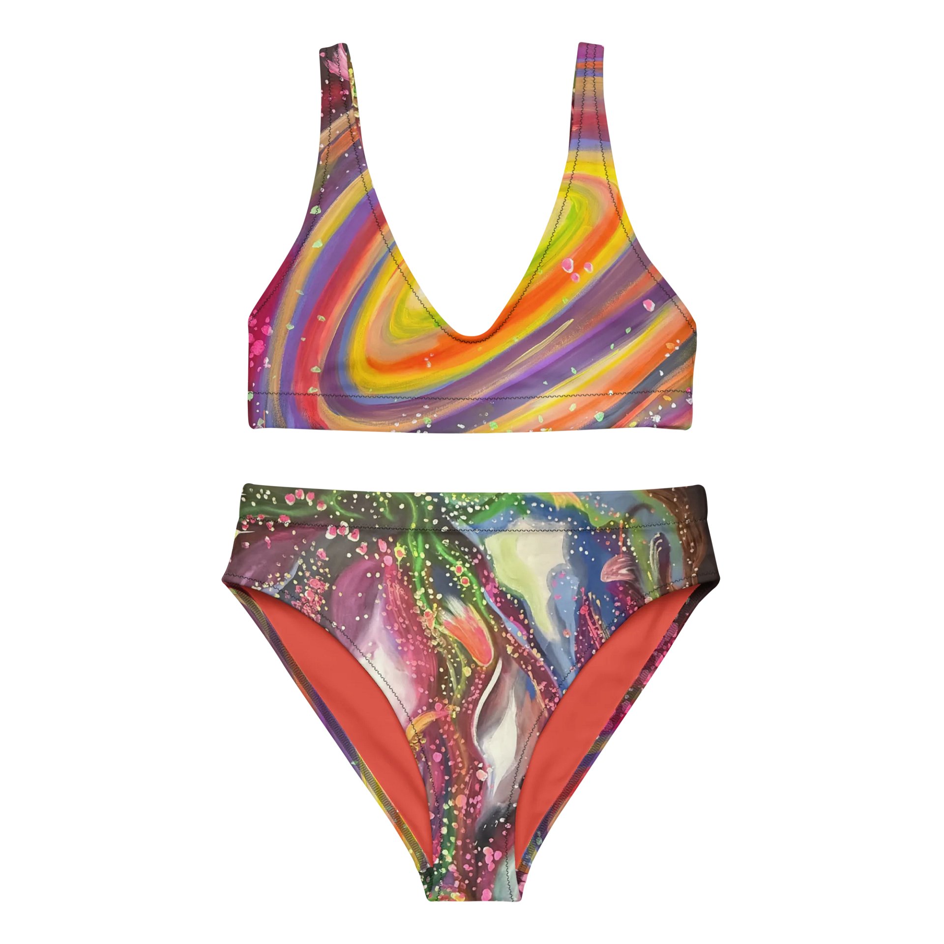 Red Galaxy Bikini (High Waist) product image (1)