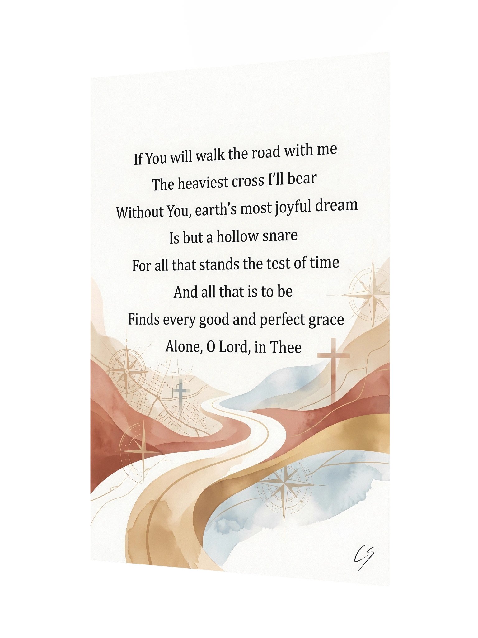 "Alone, O Lord, in Thee" – Exclusive Lyric Art Poster product image (6)
