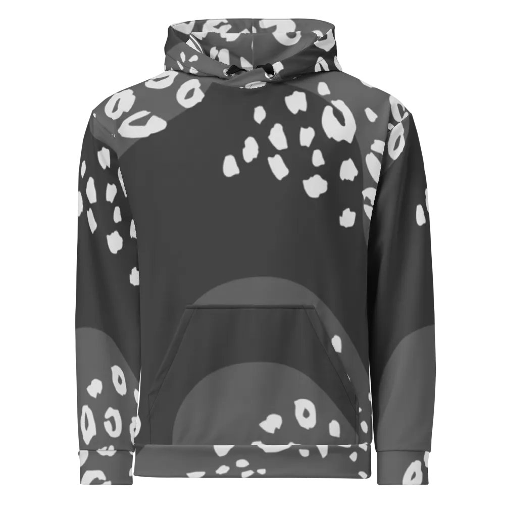 Grey Leopard Abstract Recycled Hoodie product image (4)