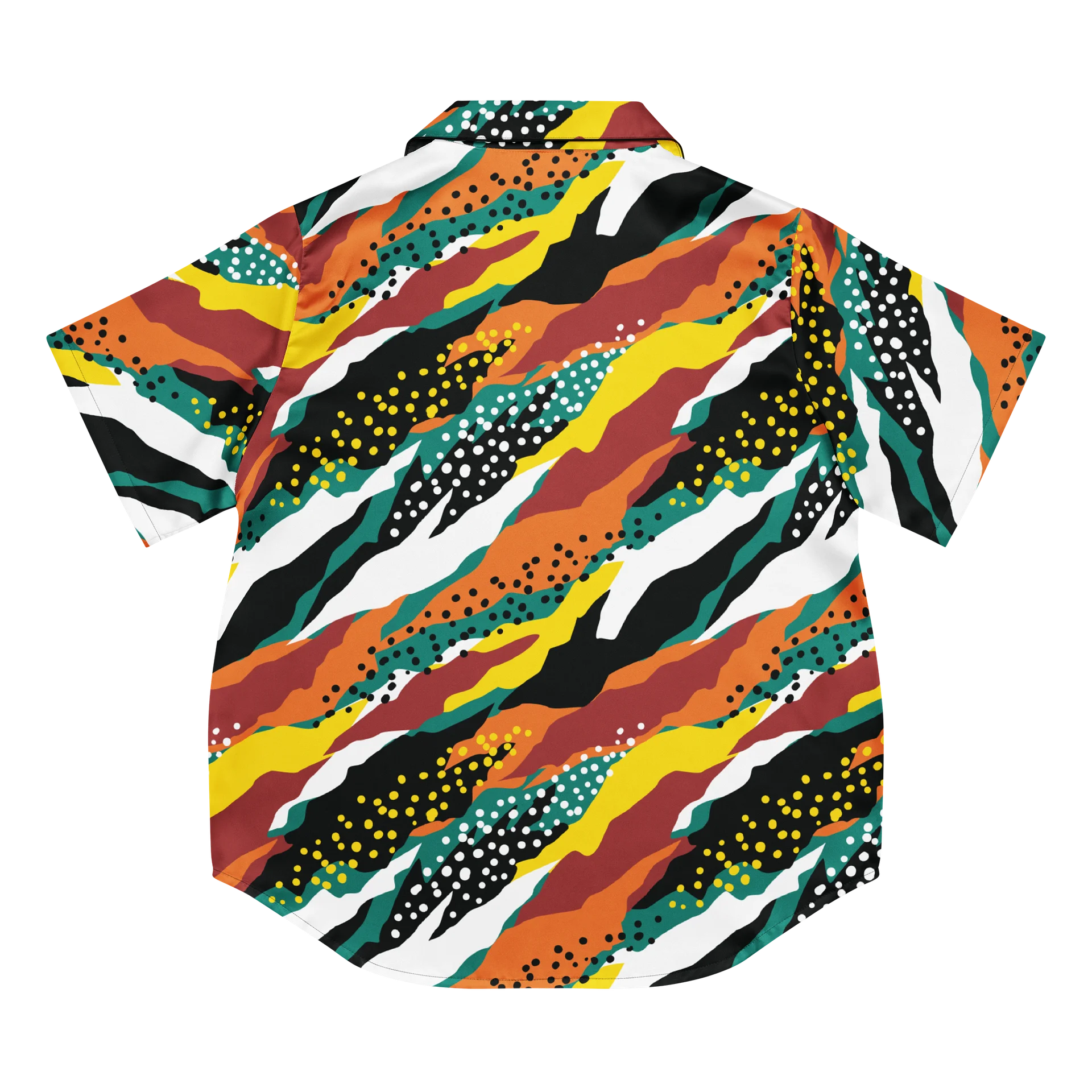Terracotta & Teal Abstract Safari Pattern | Vibrant All-Over Print Women's Short Sleeve Pajama Top product image (6)