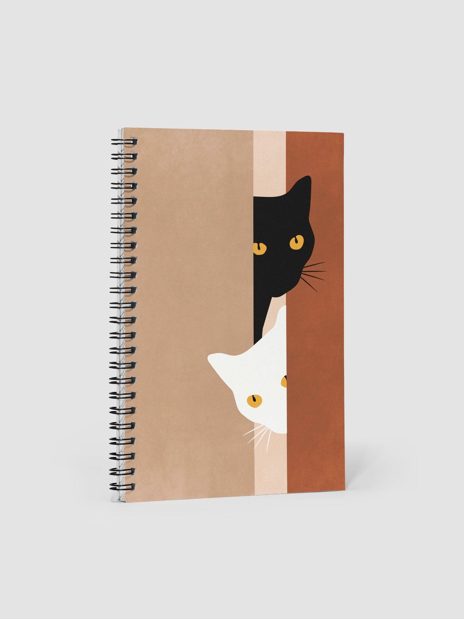 Whimsical Cat Duo Spiral Notebook product image (1)