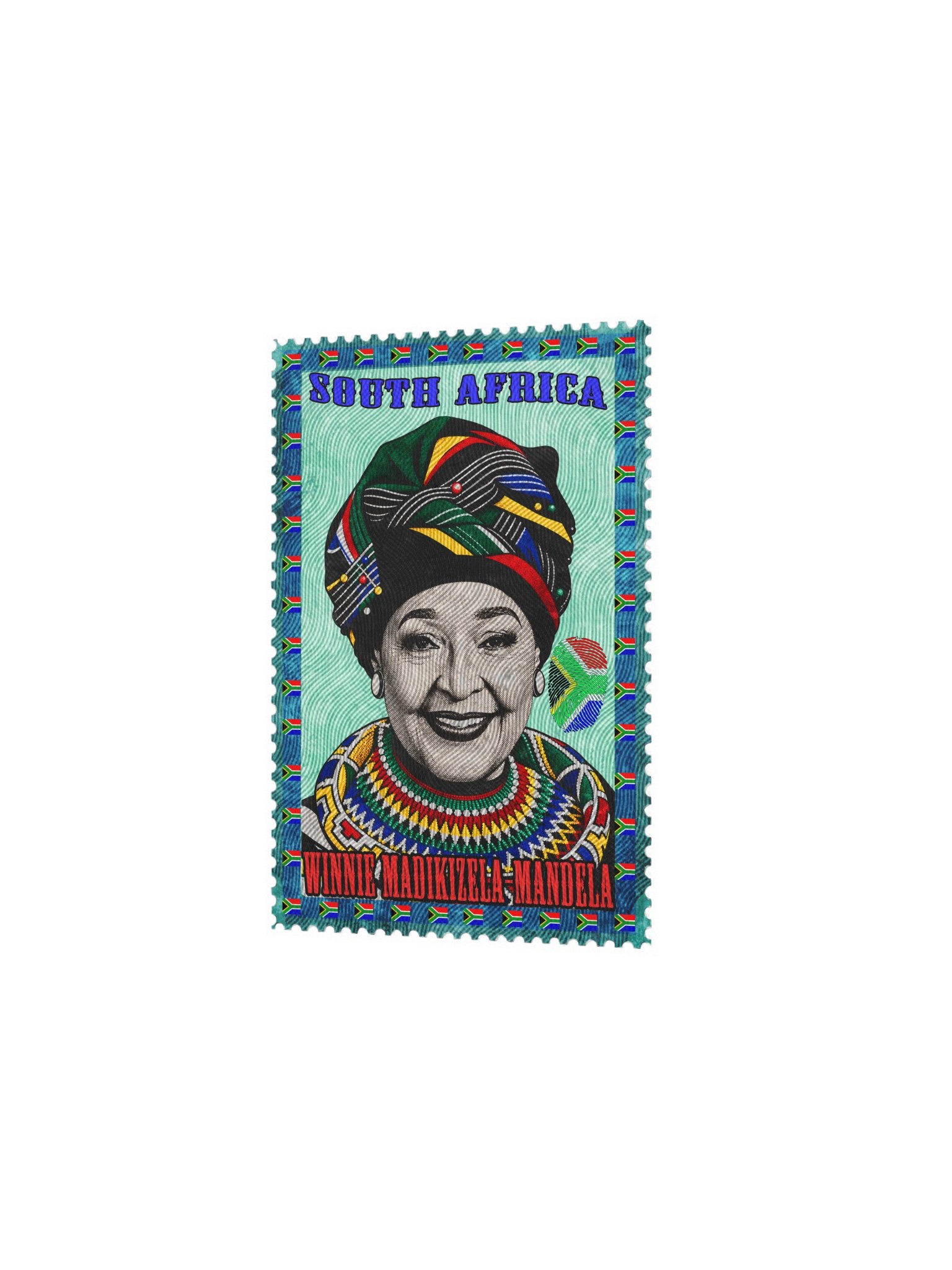 Winnie Mandela Vintage Postage Stamp Poster – South Africa product image (7)