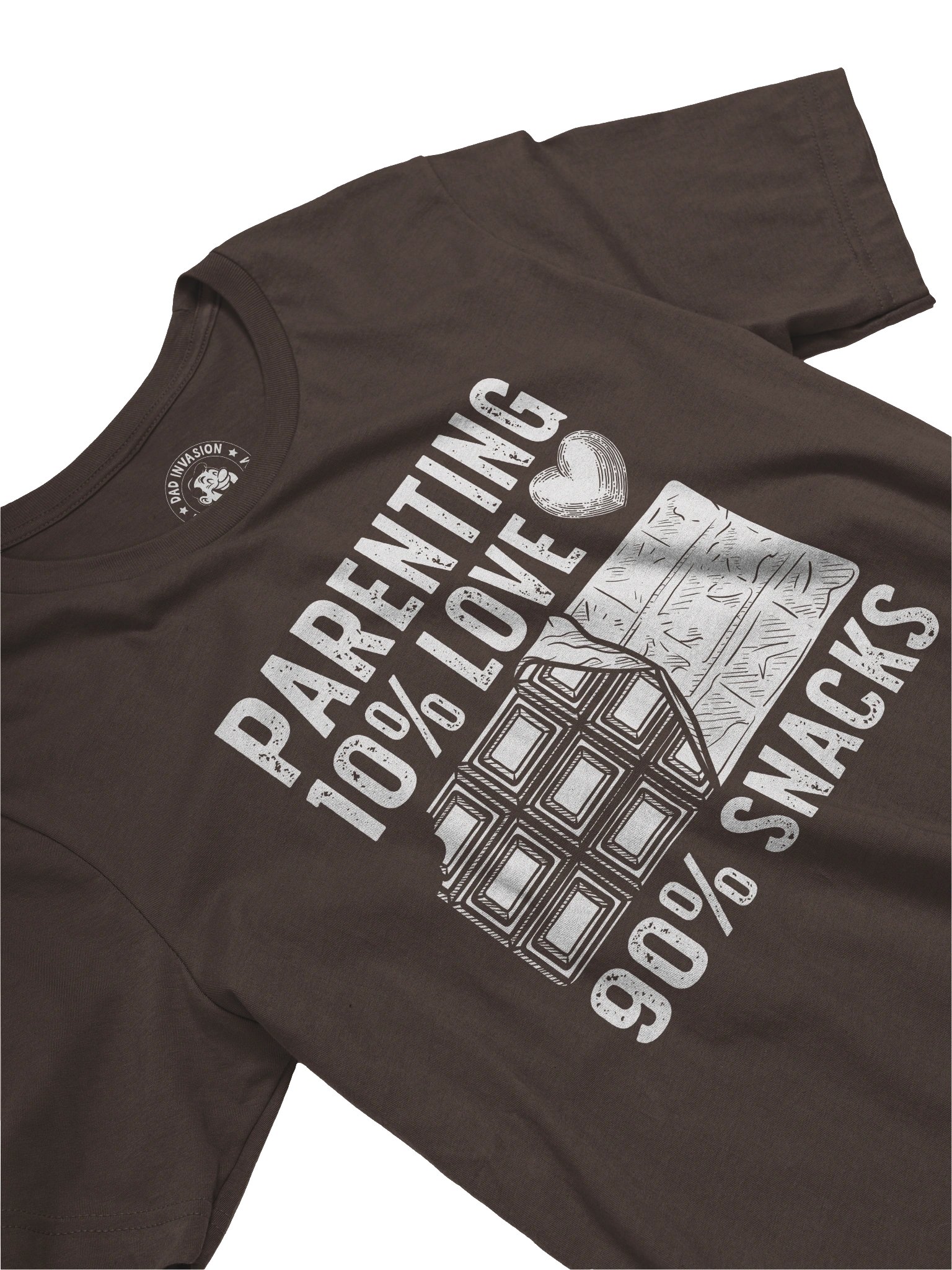Funny Dad T-Shirt – Parenting 10% Love 90% Snacks product image (2)