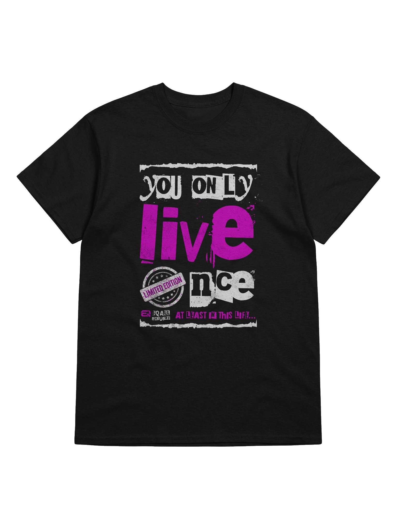 You Only Live Once! Cotton Unisex Gildan R3CVR.i by EQALL® Essentials_Cyclamen product image (1)
