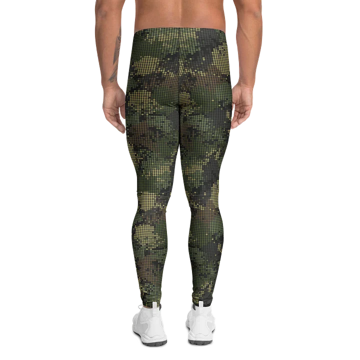 Khaki Camouflage Paint Pixel Effect Men's Leggings product image (2)