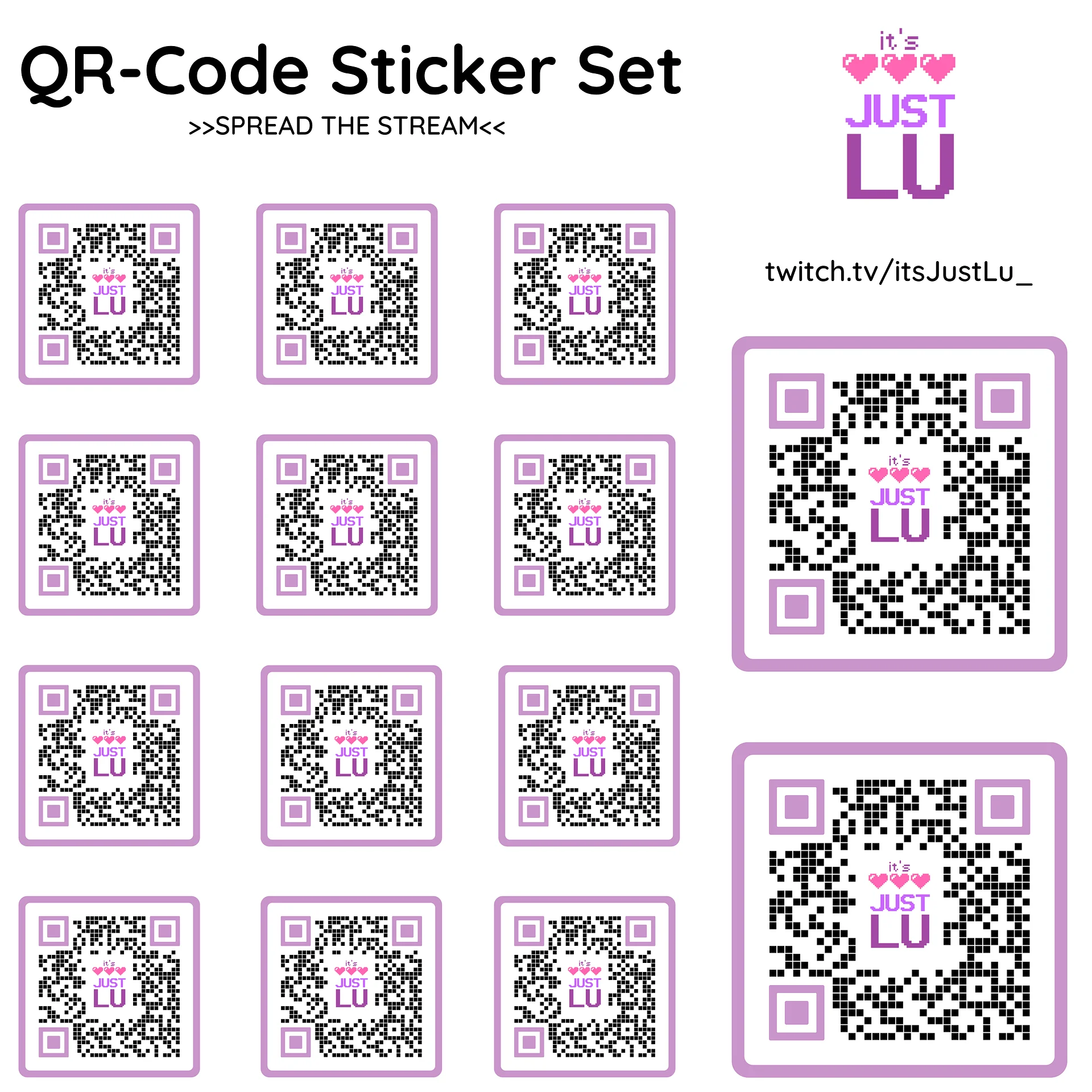 QR-Code Sticker Set (printable) product image (1)