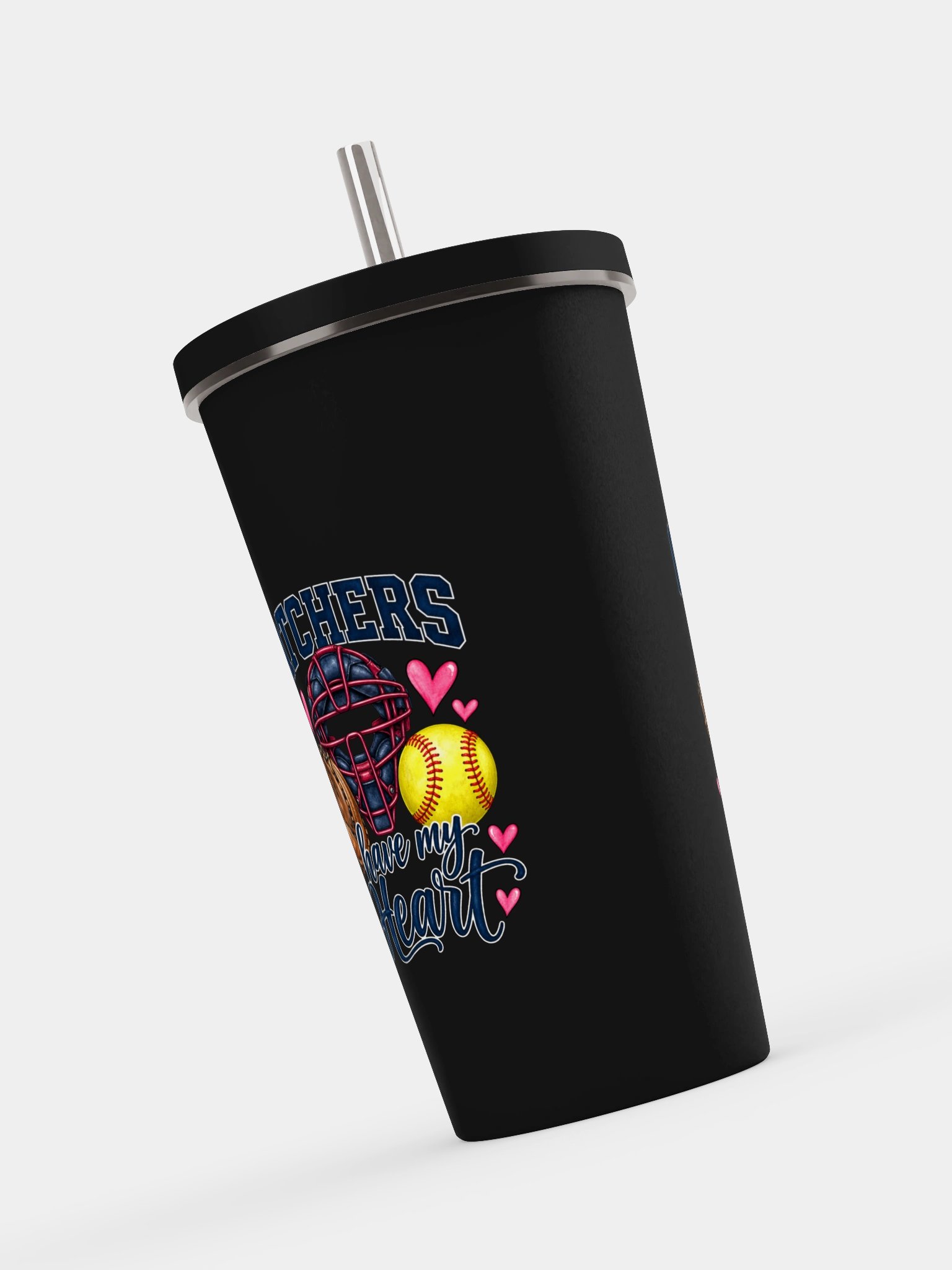 Catchers Have My Heart Tumbler | Softball Mom Cup product image (7)