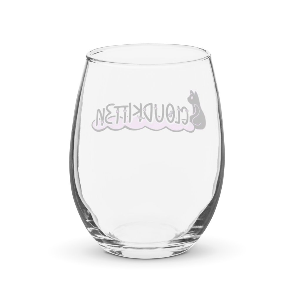 Kitten Logo Stemless Wine Glass product image (2)