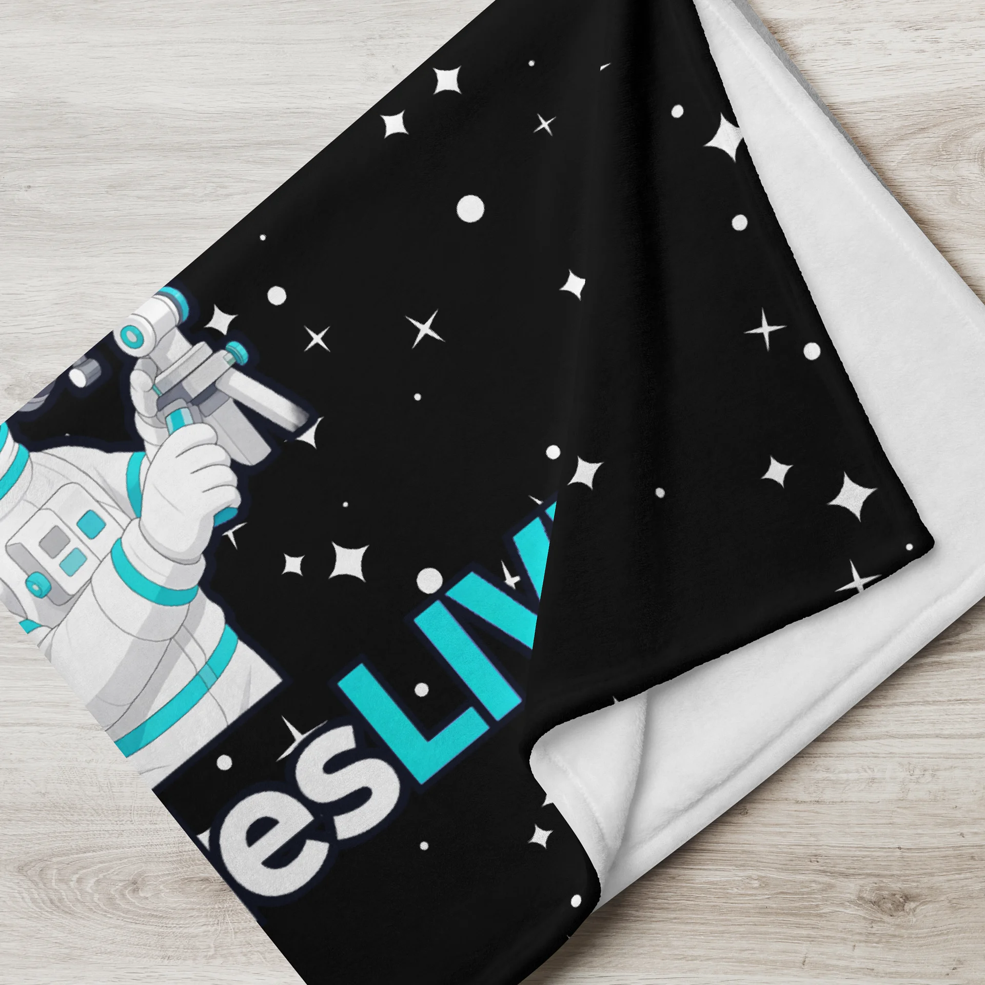 SkiesLIVE Astronaut Stargazing Throw Blanket product image (7)