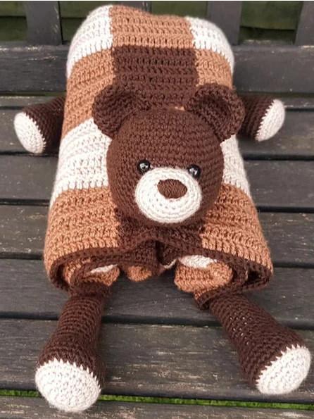 Woodland Bear Crochet Baby Blanket Pattern - Amigurumi Toy PDF Pattern - Crafting Happiness product image (5)