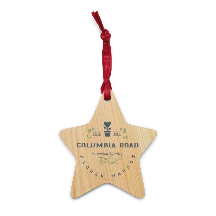 Columbia Road Market Vintage Style Wooden Hanging Tree Ornaments product image (4)