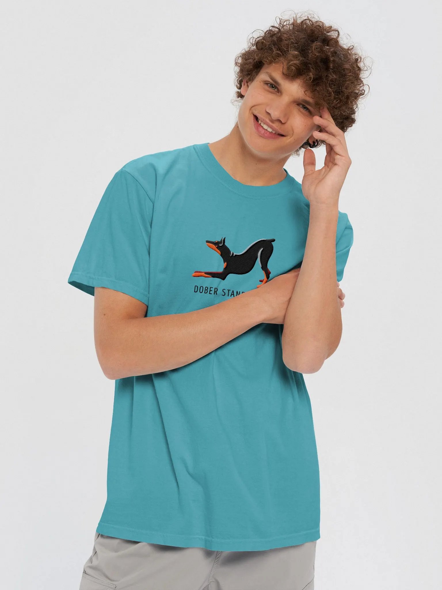 Dober Standards T-Shirt(Embroidered) of a Doberman Pinscher product image (6)