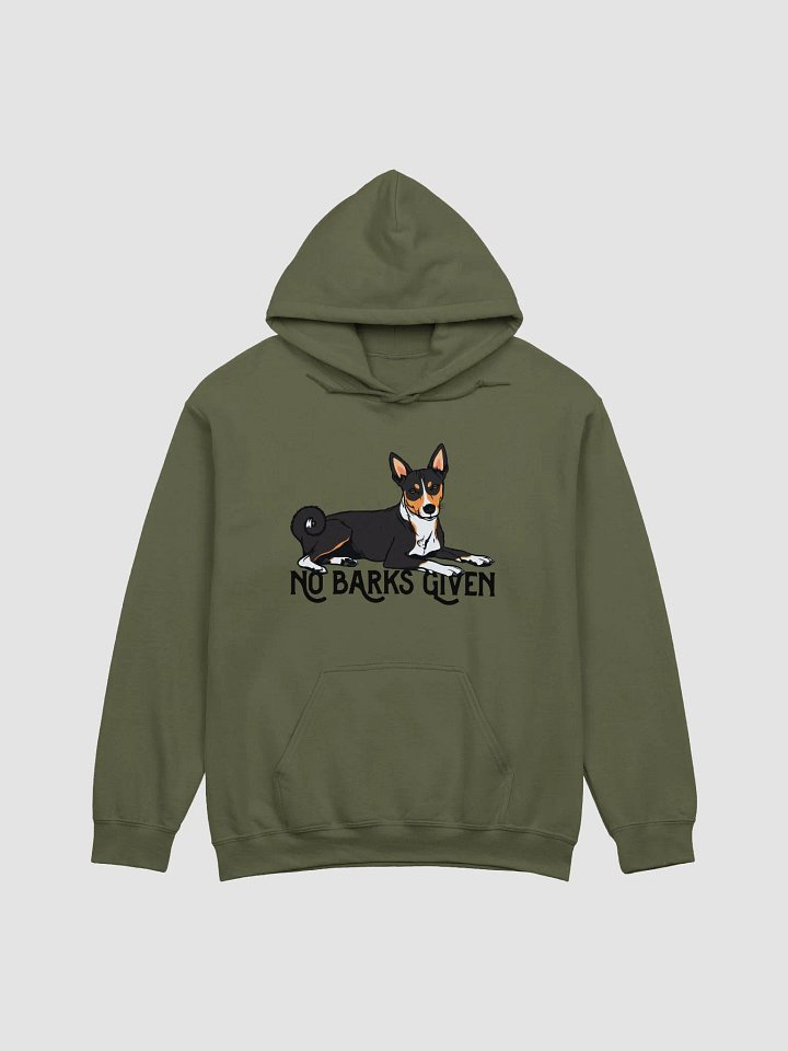 No Barks Given Hooded Sweatshirt of a Basenji(Tricolor) | Funny Hoodie for Basenji Dog Paw-rents product image (1)