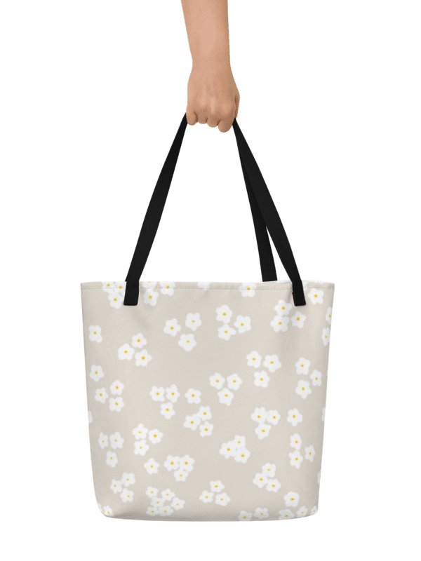 TINY DAISY SUMMER Large Tote Bag - Grosse Tragetasche MIT Gänseblümchen product image (3)