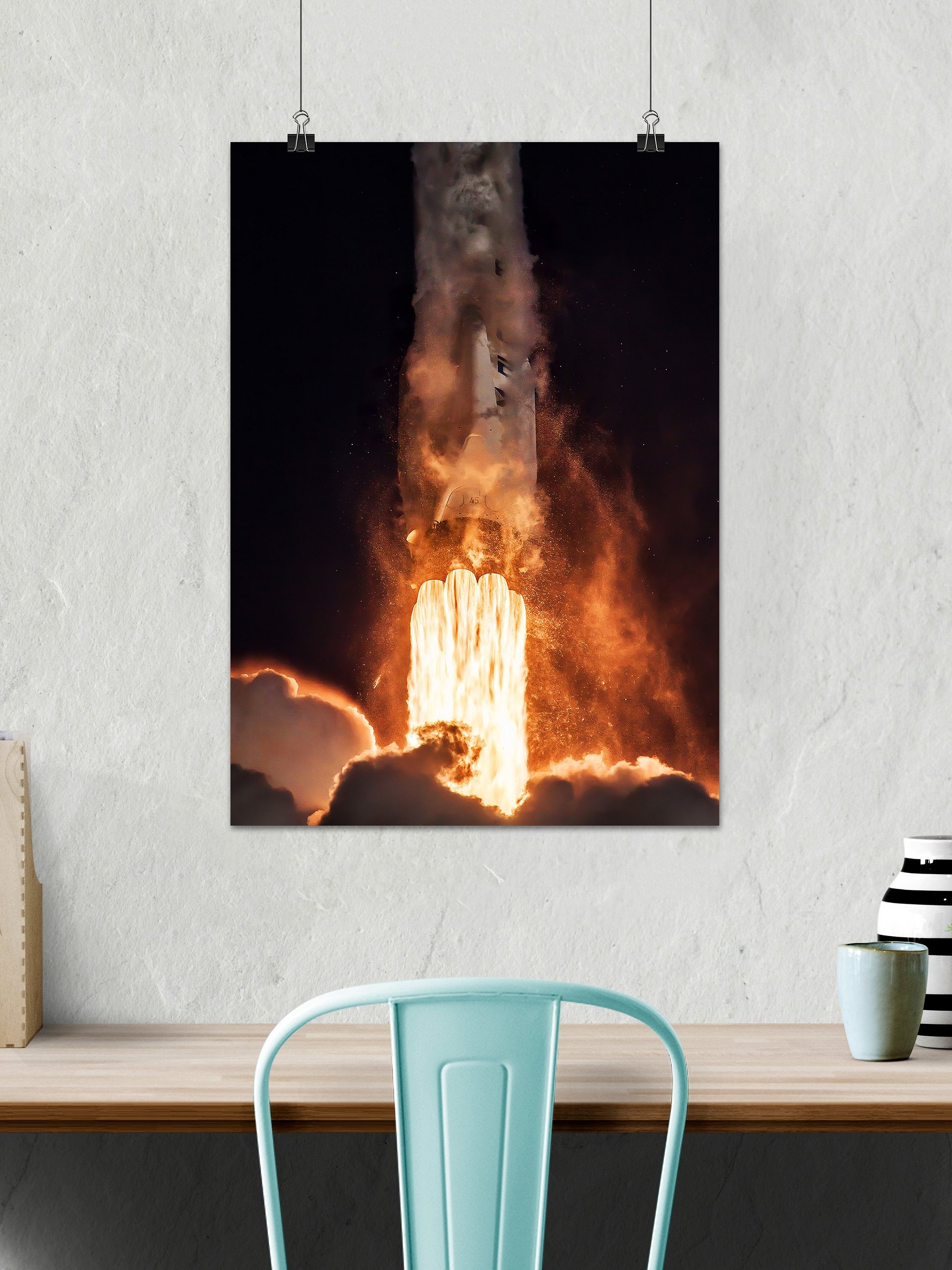 SpaceX Falcon 9 liftoff/TESS Mission, 2018 — space poster, space art print, photo poster, nasa poster product image (2)