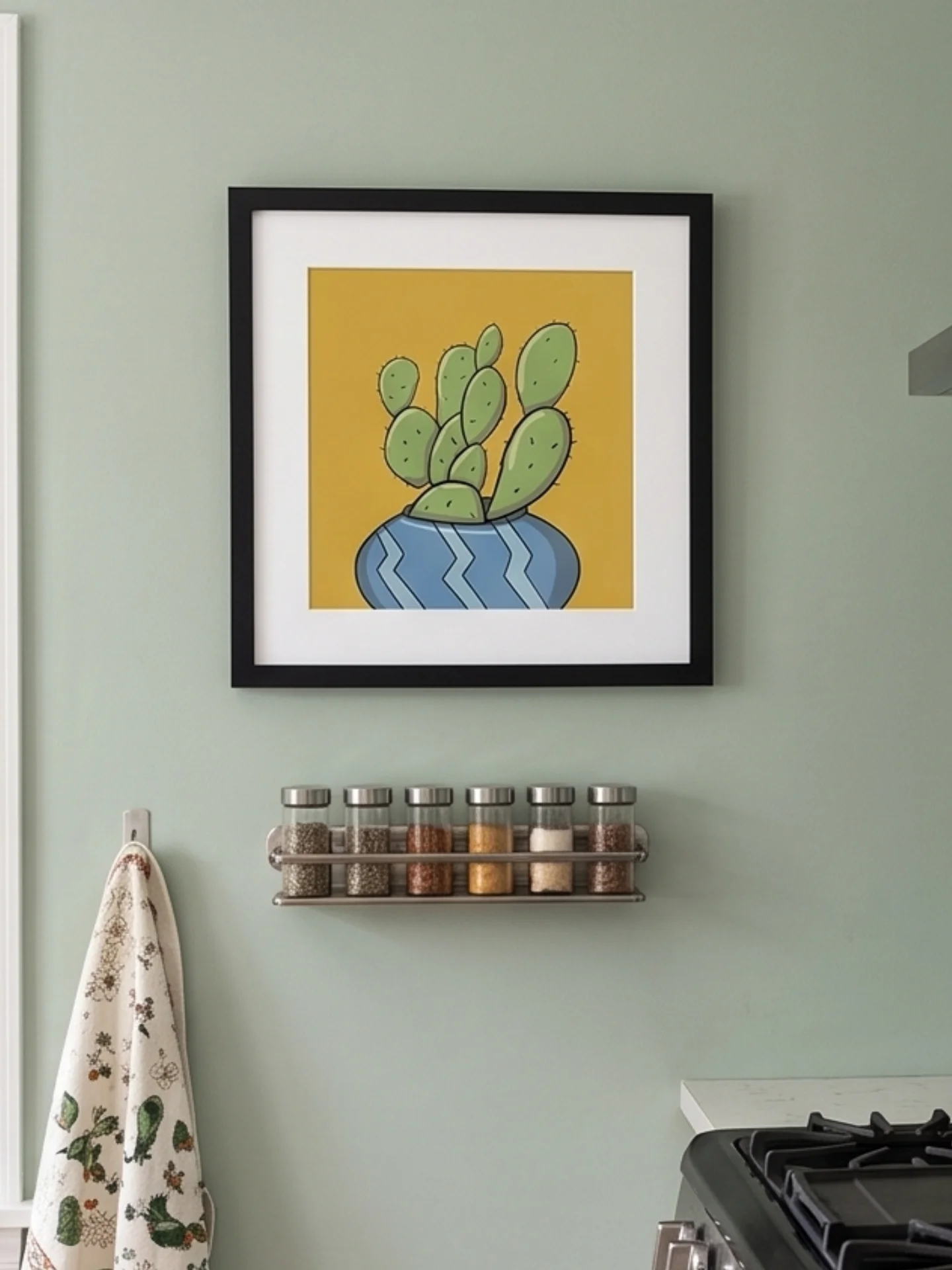 Some-Bunny To Love: Botanical Cactus Framed Wall Art product image (1)