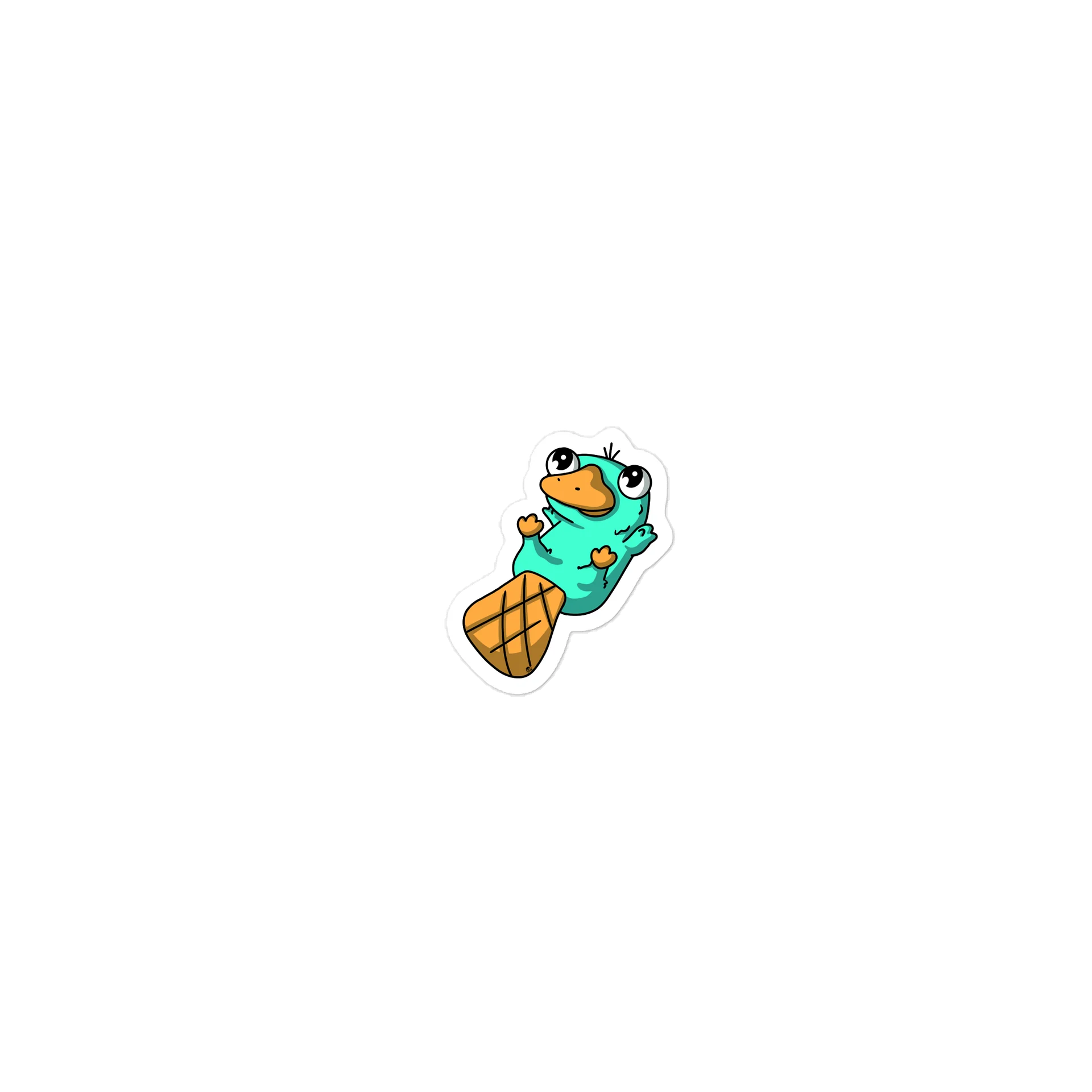 Playful Platypus Die-Cut Stickers product image (1)