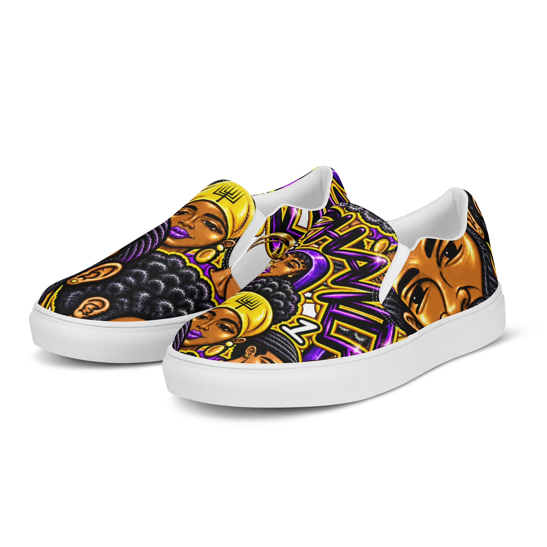 Zephaniah 2 vs 1 Art Slip-On Canvas Shoes product image (3)