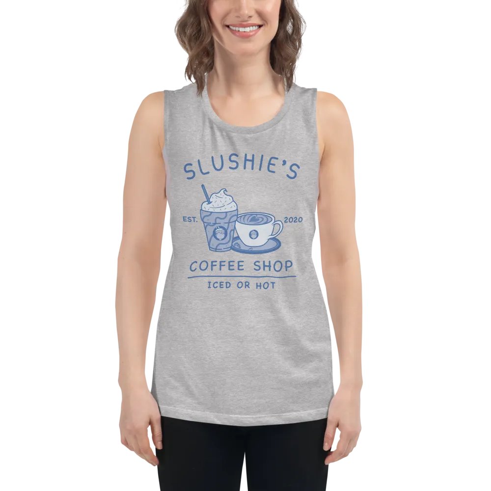 Slushie's Coffee Shop (Blue) | Women's Muscle Tank product image (5)
