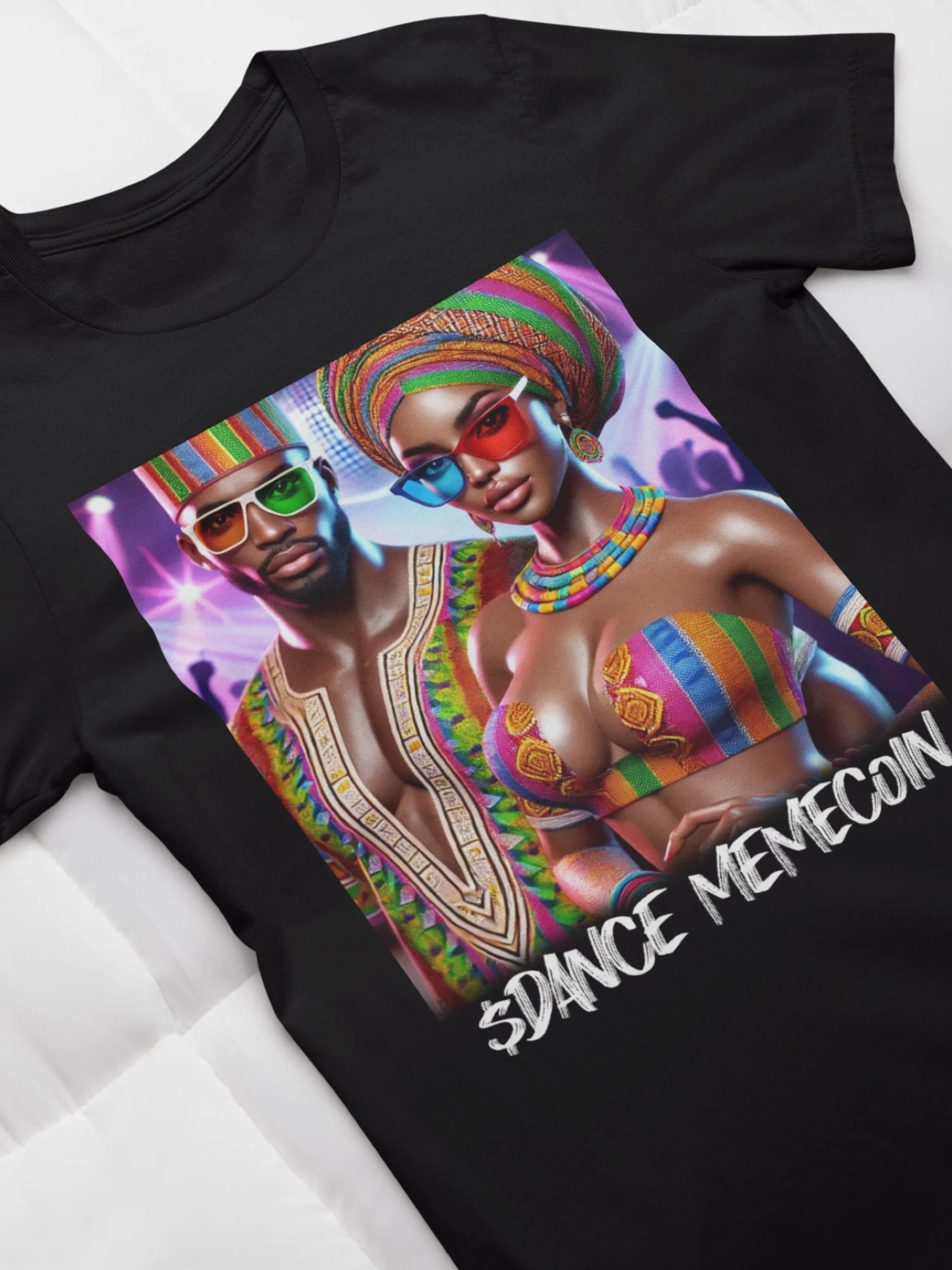 AFRO SWAG - DANCE MEMECOIN - PREMIUM TEE - BLACK product image (1)