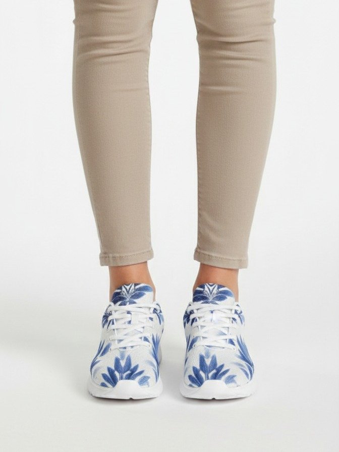 Women’s Blue Leaf Athletic Sneakers product image (2)