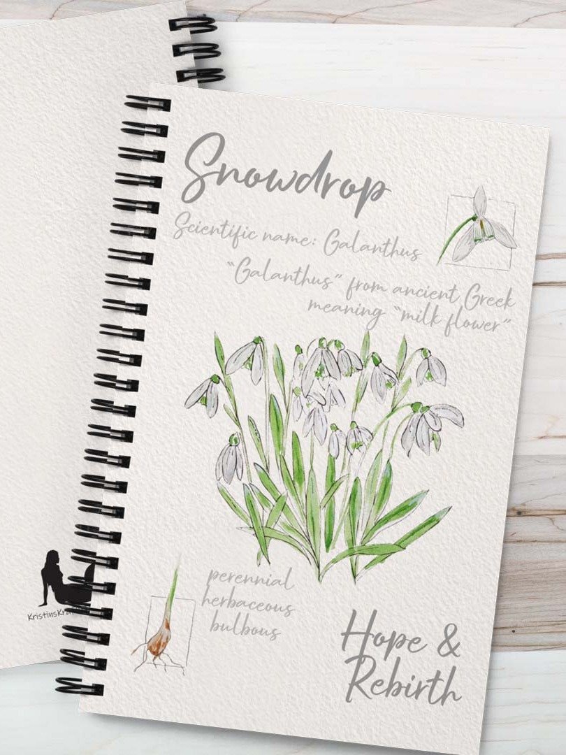 Snowdrop Flower Field Notes Style Notebook product image (5)