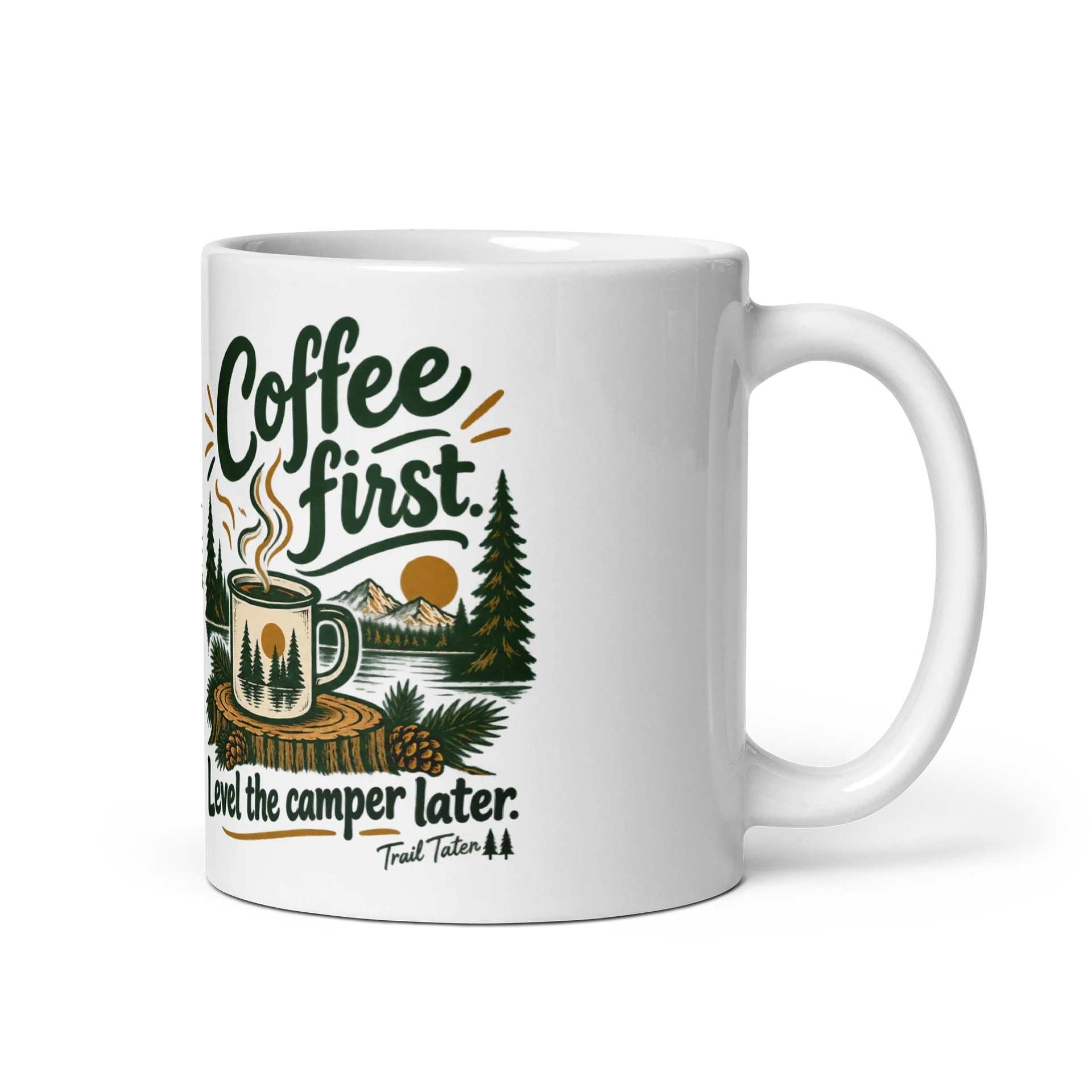 Trail Tater “Coffee First, Camp Later” Mug product image (1)