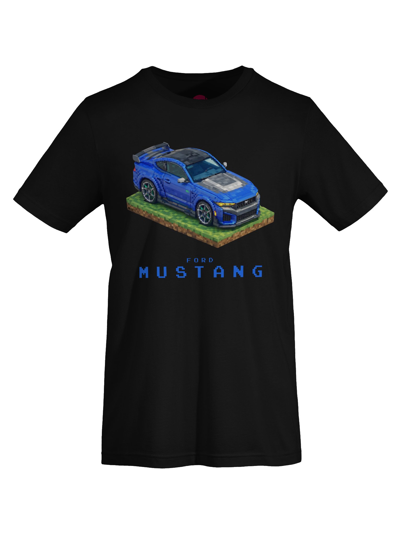 Blue Ford Mustang Dark Horse Shirt (Pixel, Retro, Minecraft) product image (59)