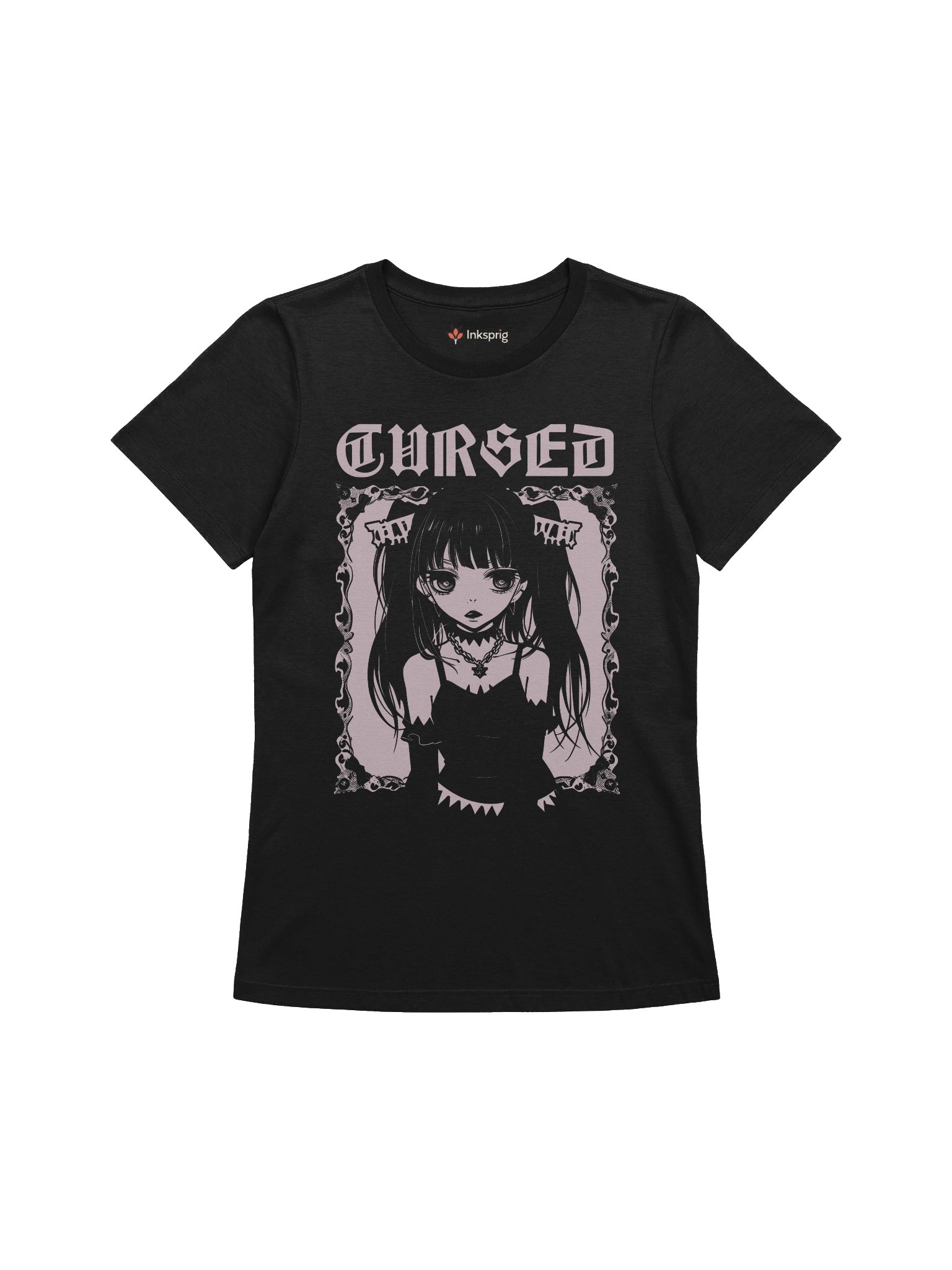 Cursed Gothic Anime Girl Tee product image (4)