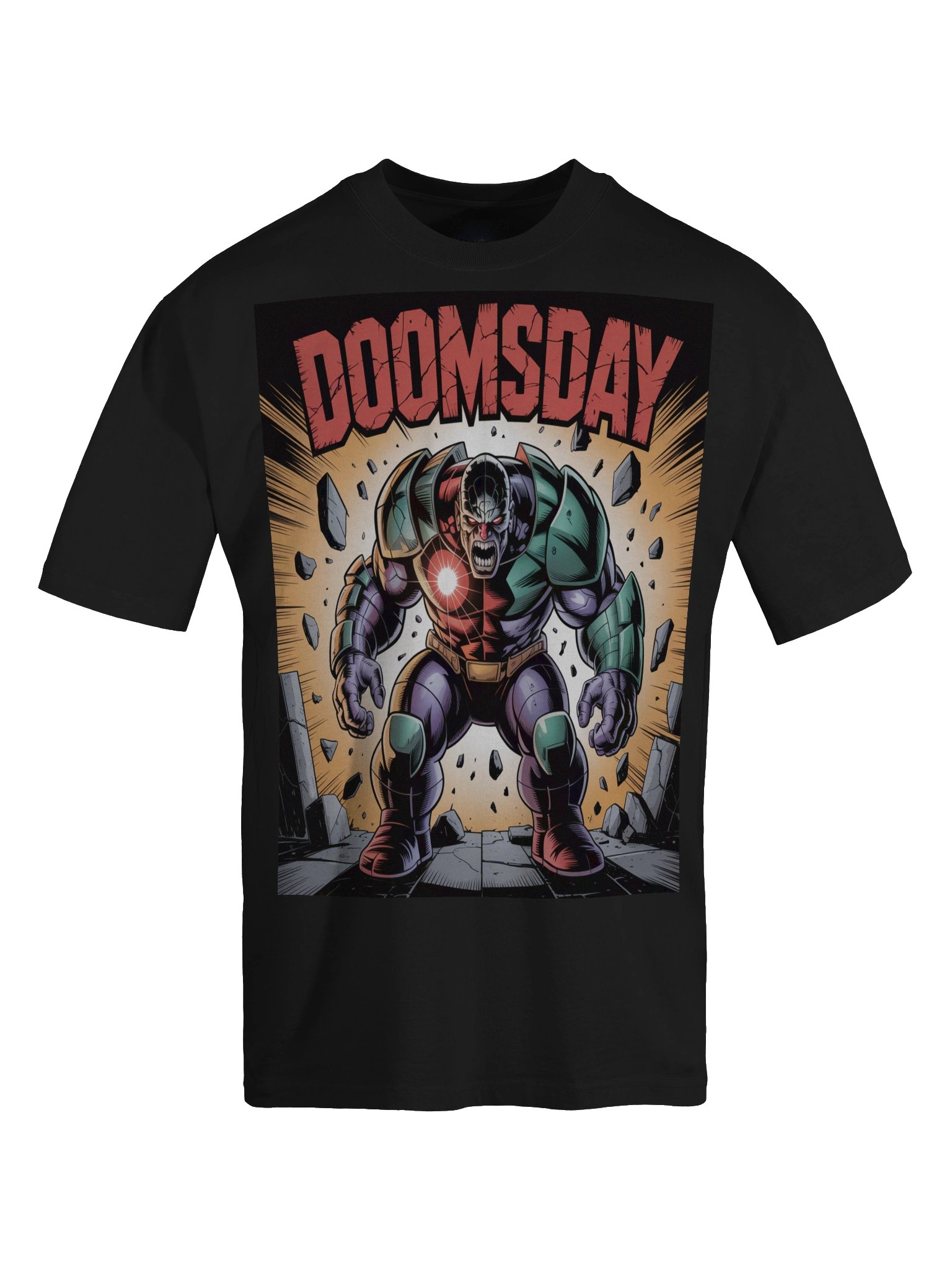 Apocalyptic Rampage: Doomsday Oversized Faded Tee product image (1)