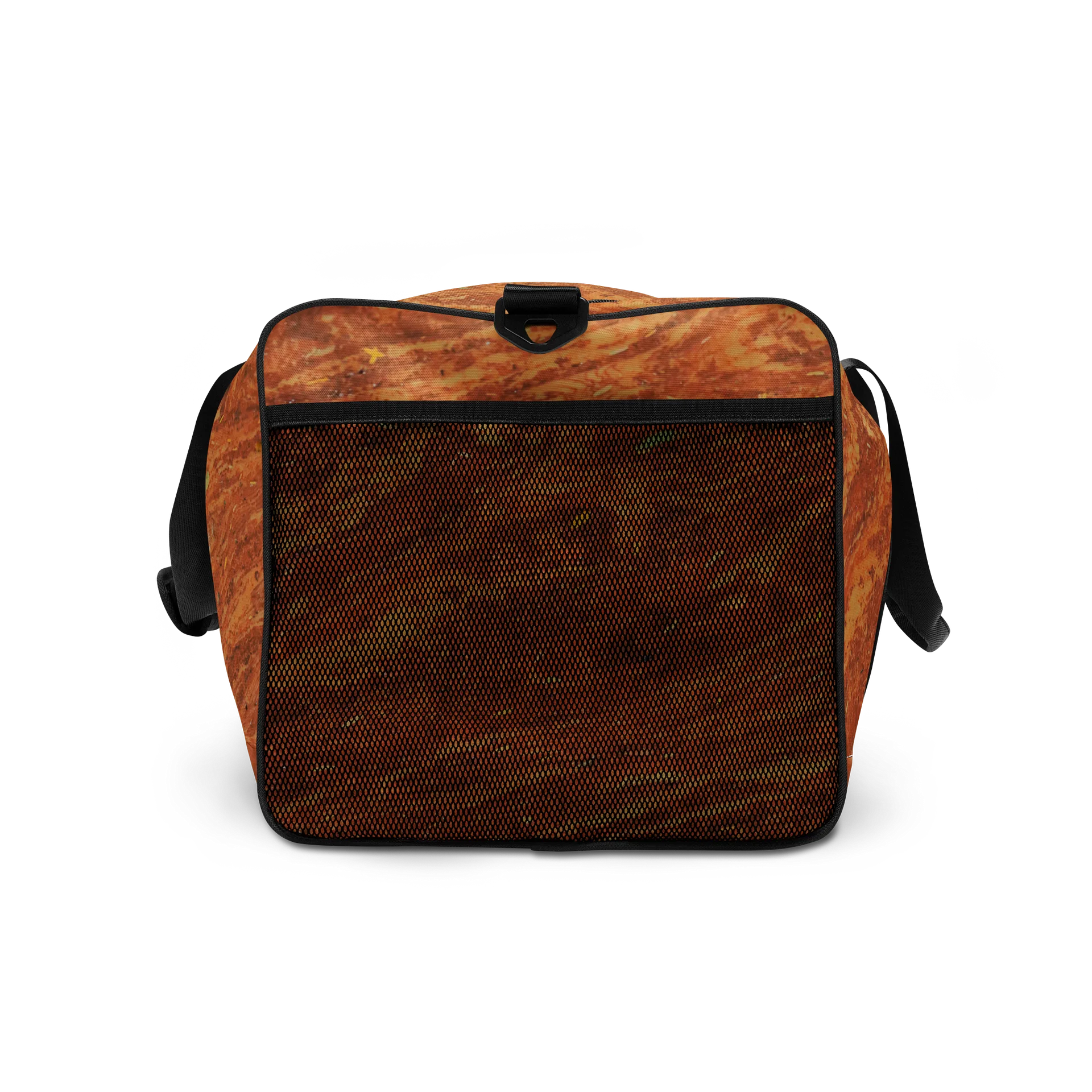 Terracotta Tea — All-Over Print Warm Rust & Leaf Duffle Bag product image (7)