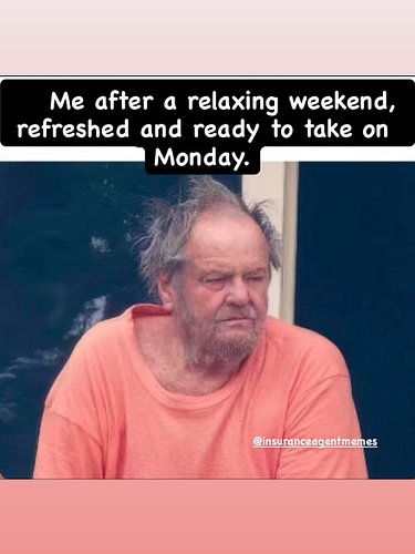 So energized!!! #insuranceagentmemes #monday