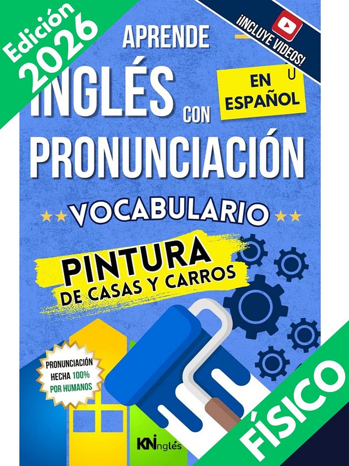 Vocabulario pintura de casas y carros - autos / aprende inglés con pronunciación en español / inglés técnico para pintura de casas y autos con pronunciación product image (1)