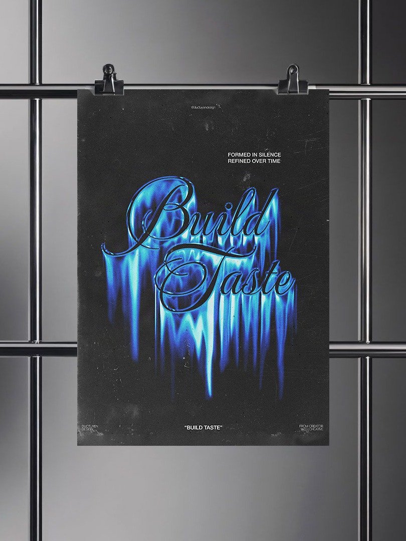 "BUILD TASTE" Typography Print Poster (Unframe) product image (8)