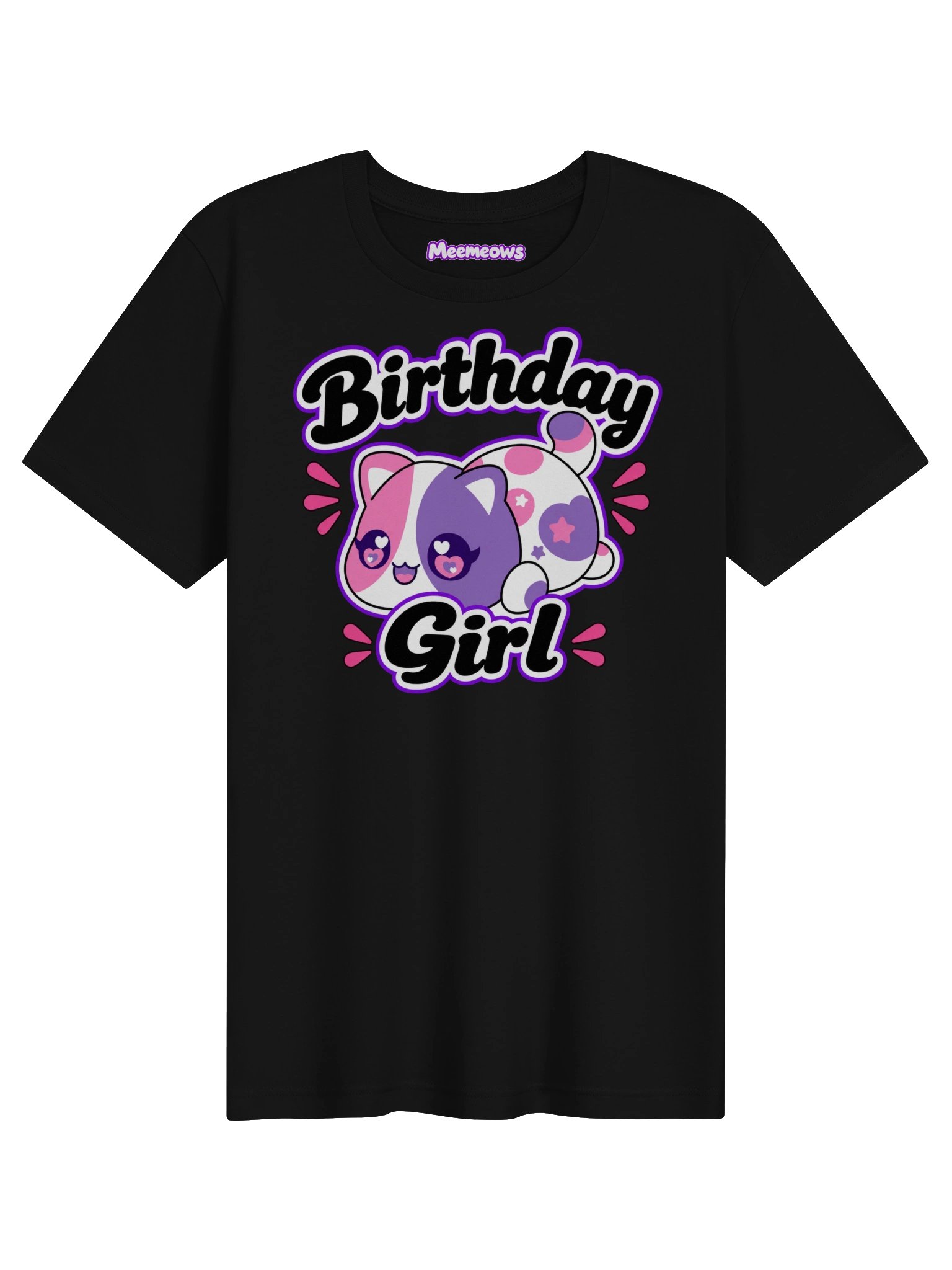 MeeMeows Birthday Girl Cat T-Shirt product image (1)