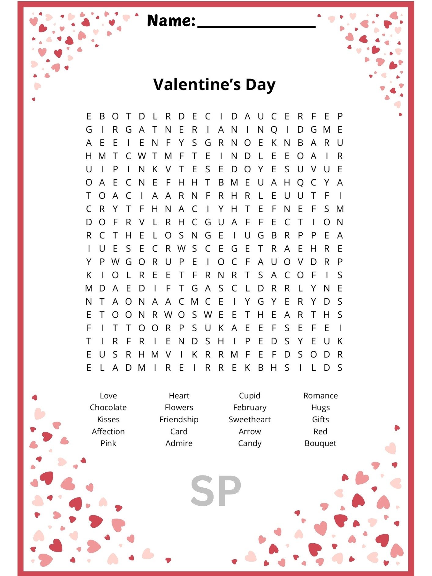 Valentine’s Day Word Search | Fun Holiday Puzzle product image (2)