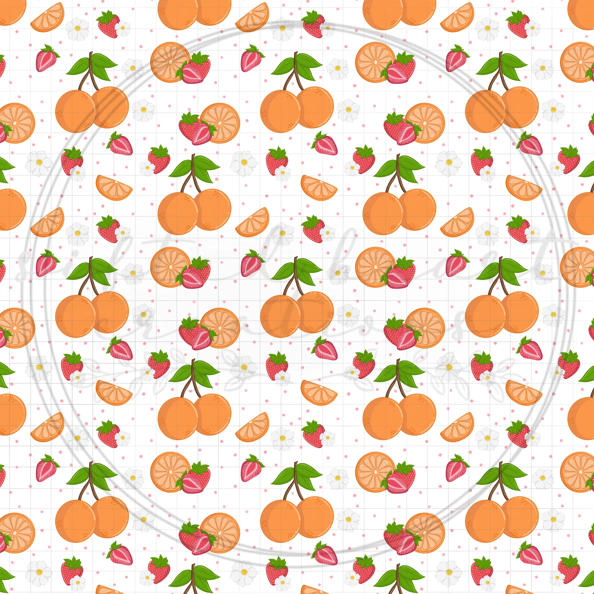 Strawberries & Oranges Seamless Pattern product image (2)
