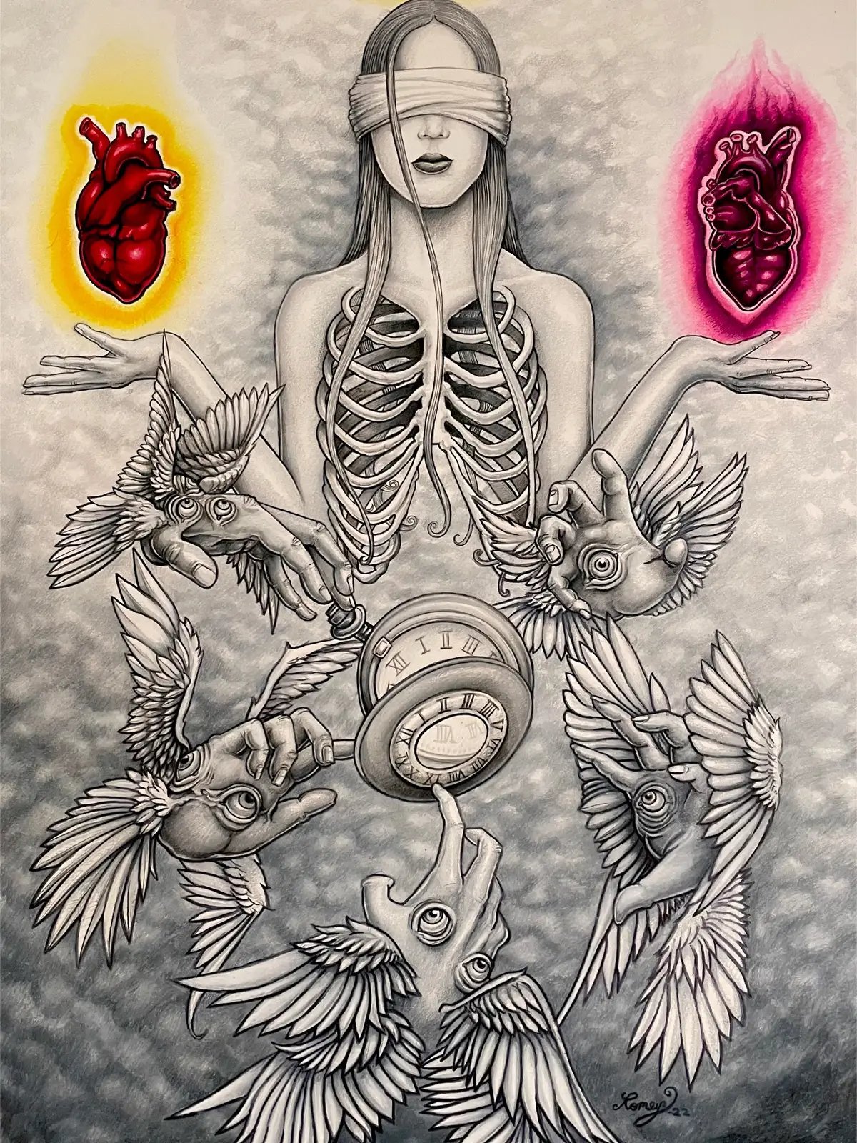 The largest pencil piece I’ve ever done, and one of the last before I became primarily an ink artist. #art #fantasyart #drawing #tattooart #surrealart #pencil #surreal #psychedelicart 